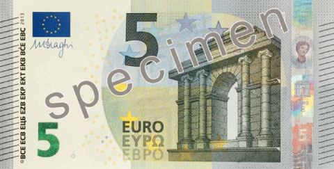Un nouveau billet de 5 euros