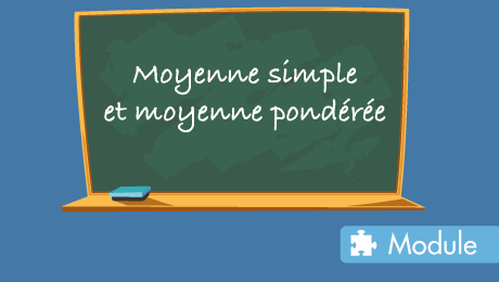 Moyenne simple et moyenne pondérée