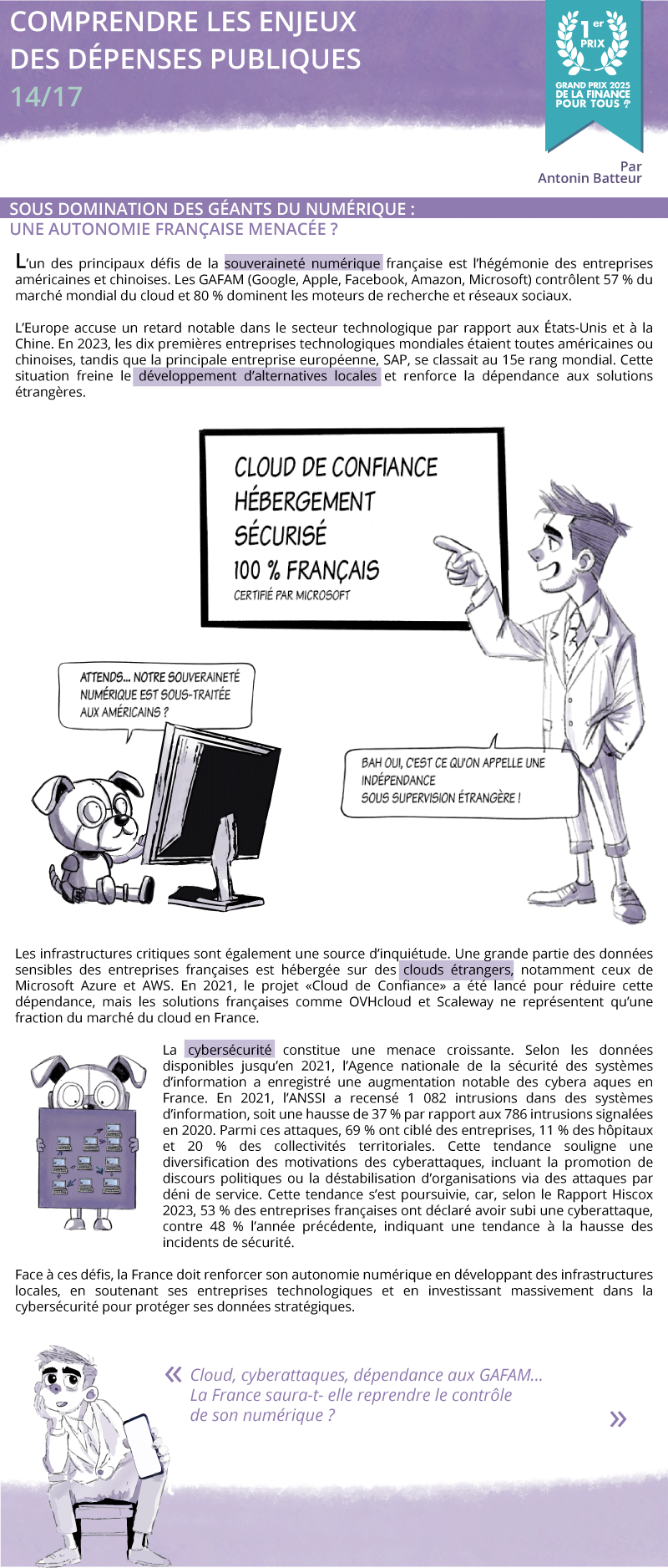 Enjeux des dépenses publiques : sous domination des géants du numérique