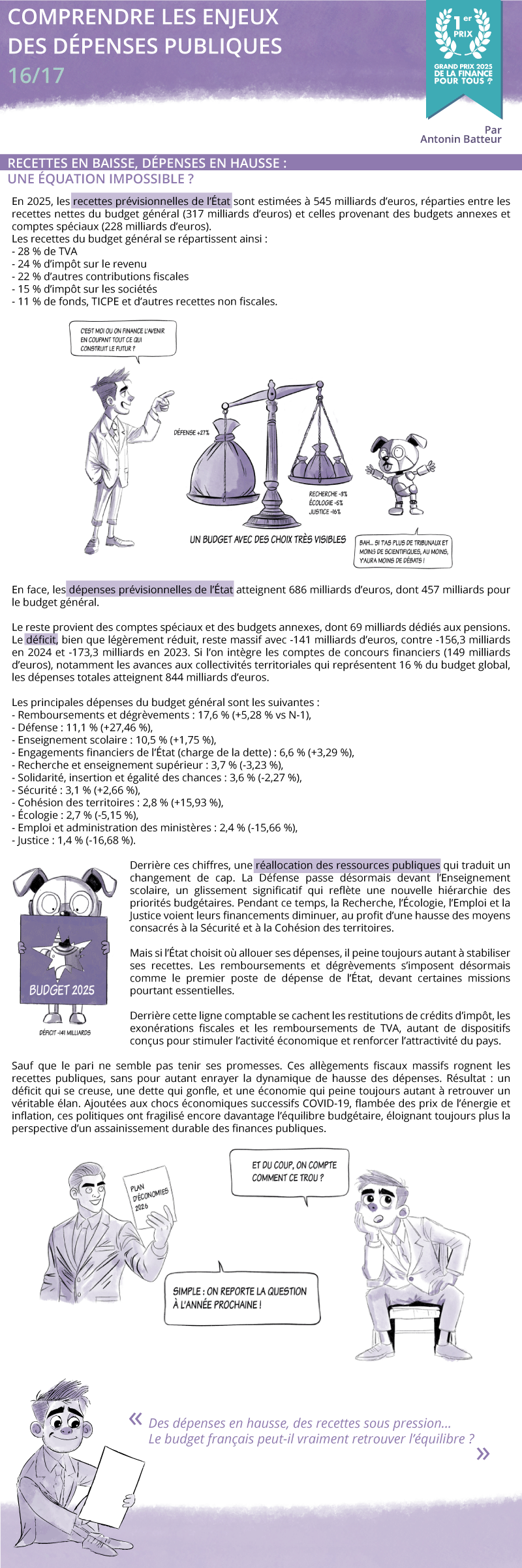 Enjeux des dépenses publiques : recettes en baisse, dépenses en hausse… une équation impossible ? Enjeux des dépenses publiques : recettes en baisse, dépenses en hausse… une équation impossible ?