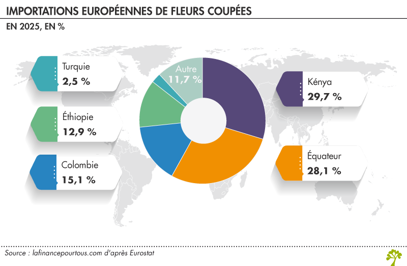 Pays d'importation de fleurs en Europe