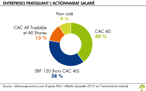 Repartition des entreprises pratiquant l actionnariat salarie