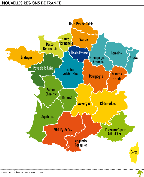 Nouvelles régions de France