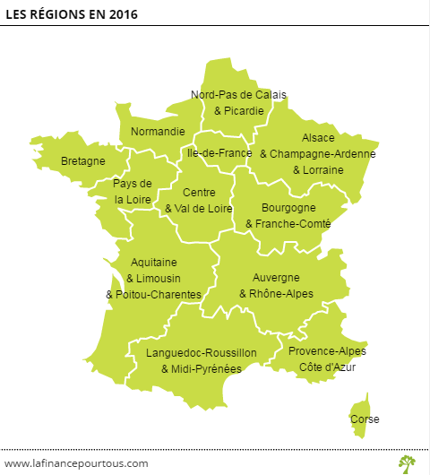 Les regions en 2016